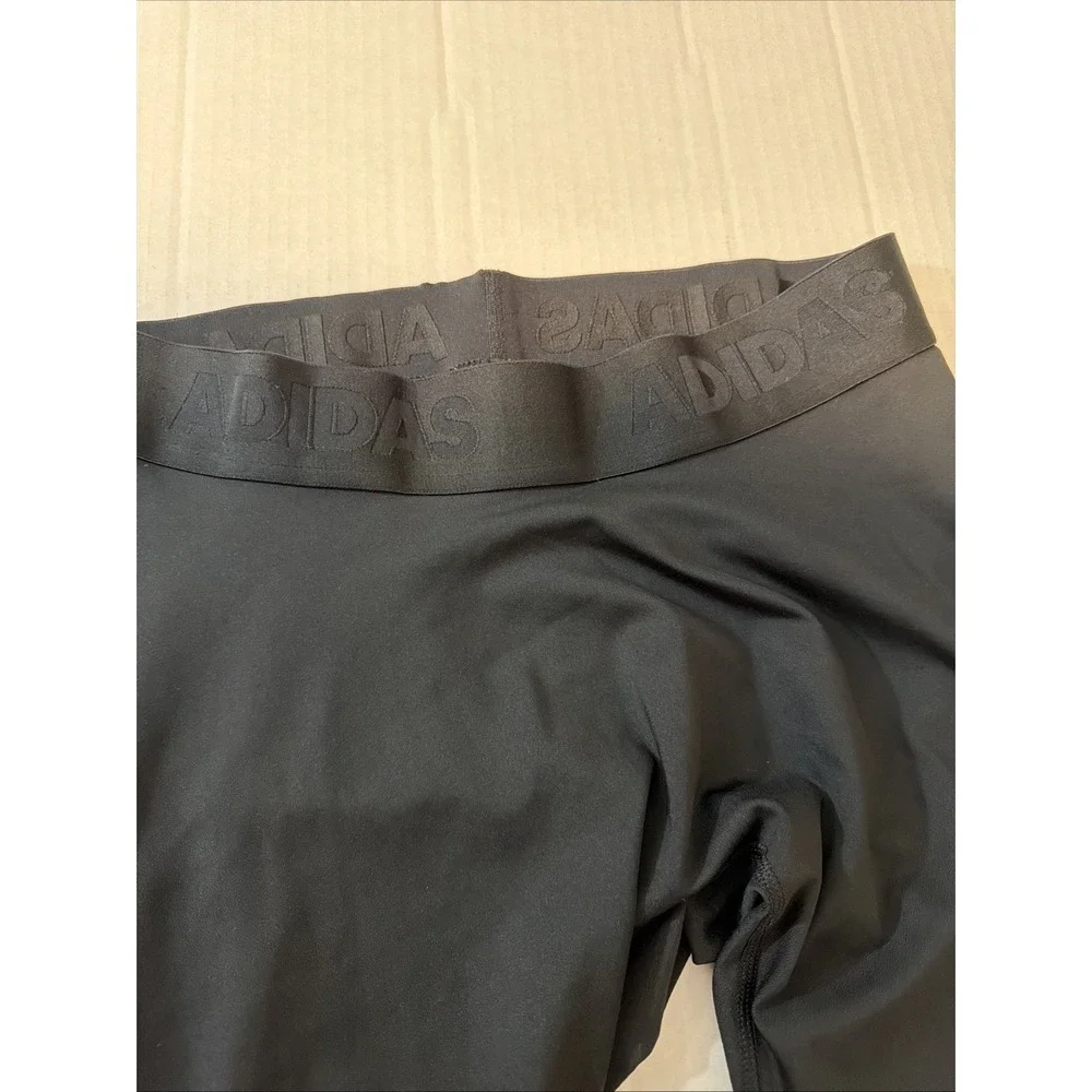 Adidas Alphaskin Climacool Mens Large Black Silver Logo Compression Tights